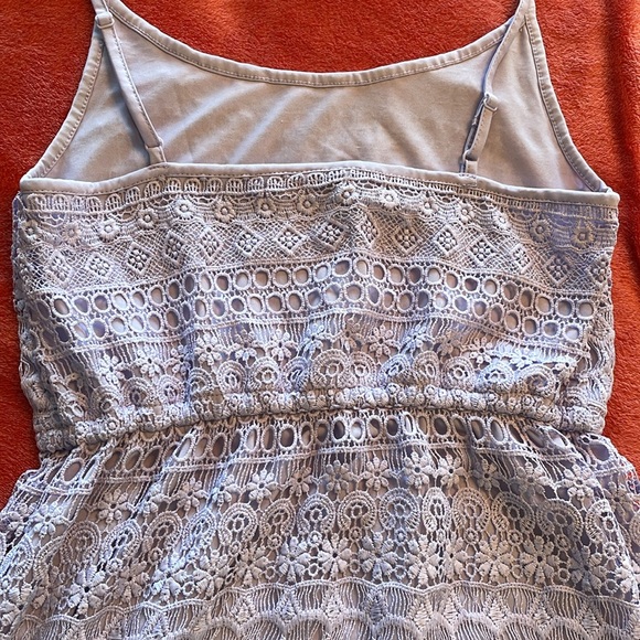 H & M Light Lavender Purple Crochet Dress with Adjustable Straps Size Small - Picture 8 of 10